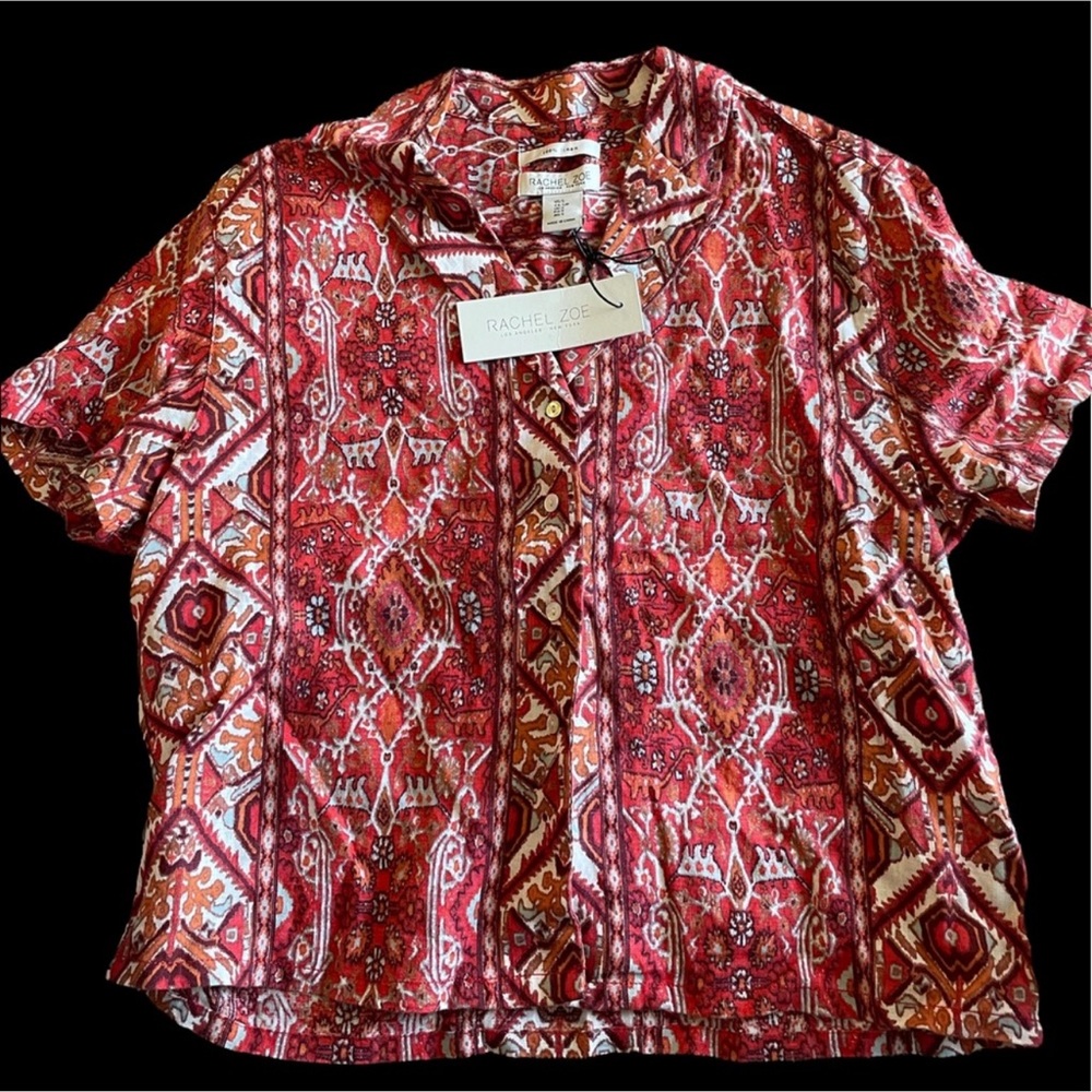 Rachel Zoe Bohemian Print Linen Top and Pants
